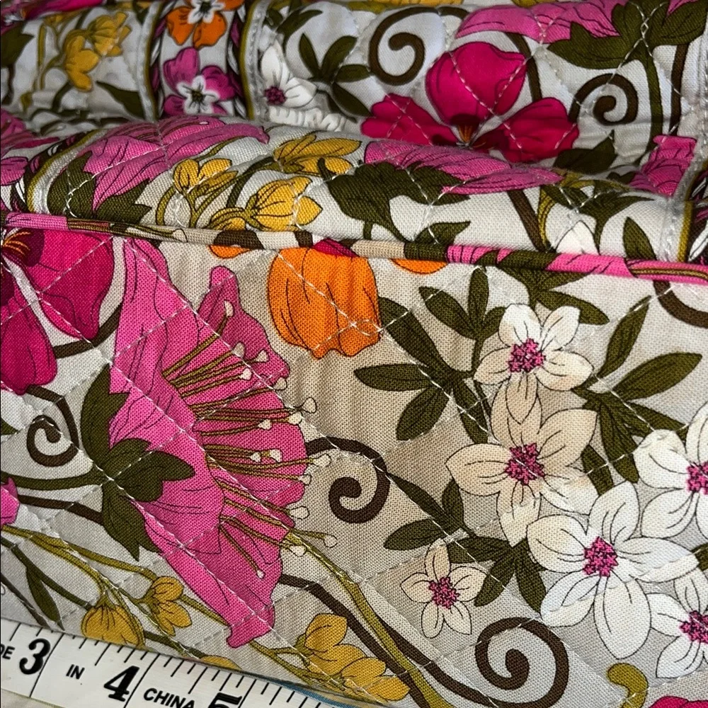 Vera Bradley Quilted Floral Tote in‎ Pink, Orange & Green